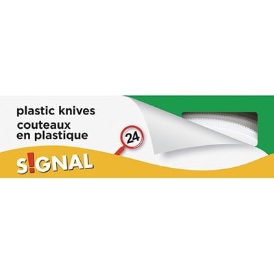 Couteaux en plastique blanc Signal