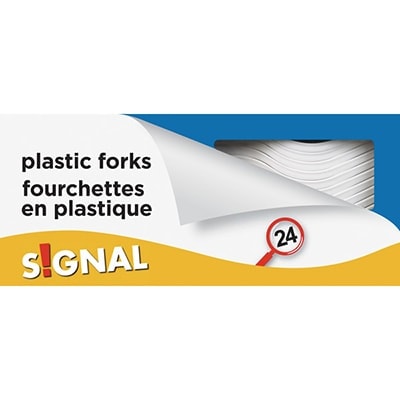 White Plastic Forks Signal